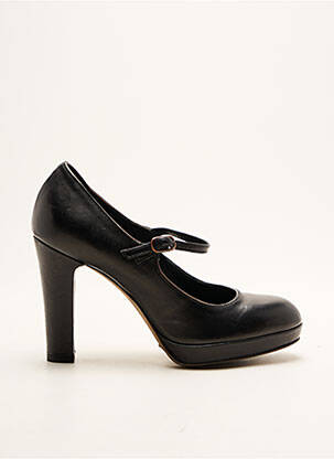 Escarpins tissage satiné talon de 7 à 9cm noir ALBERTO FERMANI femme