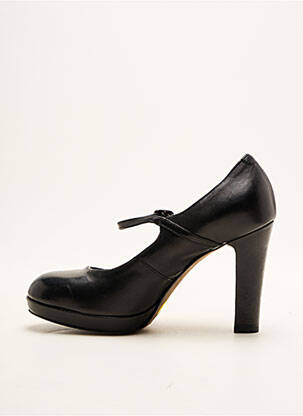 Escarpins tissage satiné talon de 7 à 9cm noir ALBERTO FERMANI femme