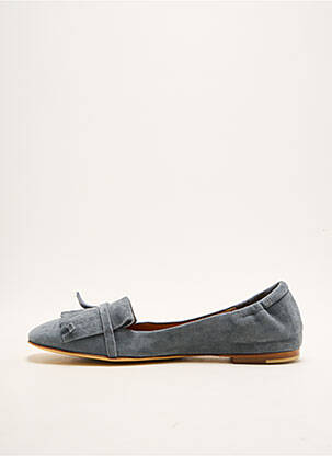 Mocassins talon plat jusqu'à 3cm bleu POMME D'OR femme