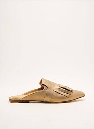 Mules/sabots matière lisse talon plat jusqu'à 3cm or POMME D'OR femme