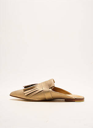 Mules/sabots matière lisse talon plat jusqu'à 3cm or POMME D'OR femme