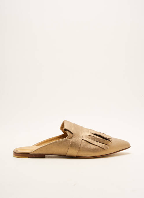 Mules/sabots matière lisse talon plat jusqu'à 3cm or POMME D'OR femme