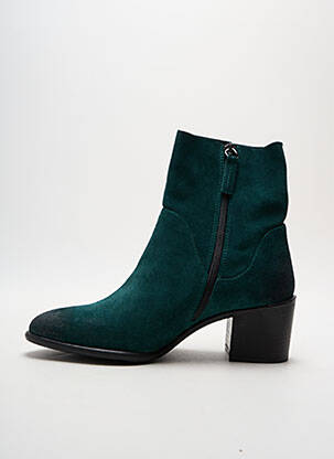 Bottines/boots nubuck talon de 4 à 6cm vert LES:VENUES femme