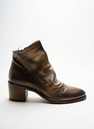 Bottines/boots matière lisse talon de 4 à 6cm marron STRATEGIA femme