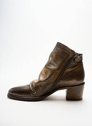 Bottines/boots matière lisse talon de 4 à 6cm marron STRATEGIA femme