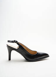 Escarpins tissage satiné talon de 4 à 6cm noir MURATTI femme