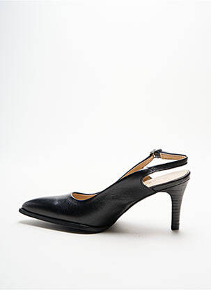 Escarpins tissage satiné talon de 4 à 6cm noir MURATTI femme
