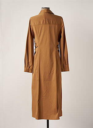 Robe mi-longue manches longues manches longues beige B.YOUNG femme