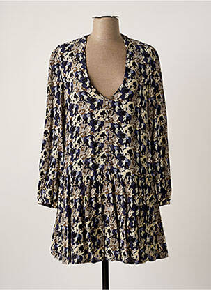 Robe courte manches longues manches longues bleu ARTLOVE femme