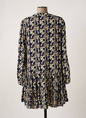 Robe courte manches longues manches longues bleu ARTLOVE femme