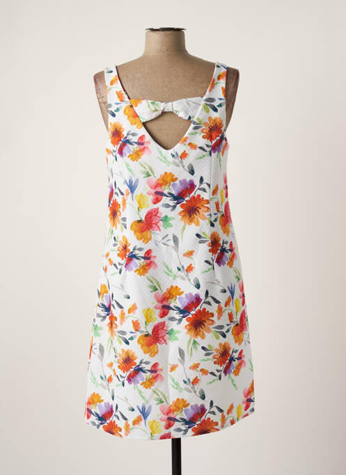 Robe mi-longue blanc BARANDI pour femme