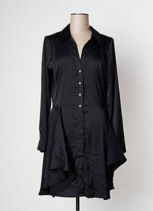 Robe mi-longue manches longues manches longues noir GUESS femme