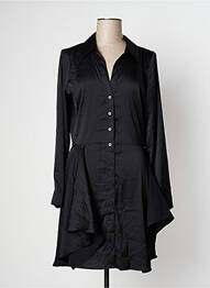 Robe mi-longue manches longues manches longues noir GUESS femme