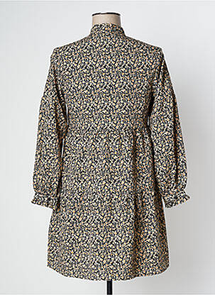 Robe courte coupe évasée manches longues noir KAPORAL femme