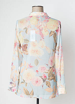 Chemisier imprimé fleurs manches longues bleu GUESS femme