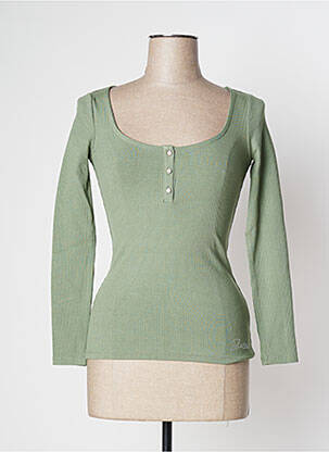 T-shirt manches longues manches longues vert GUESS femme