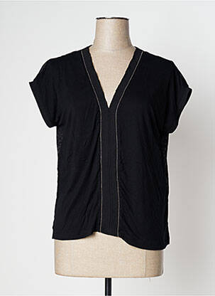 Top manches courtes manches courtes noir KAPORAL femme