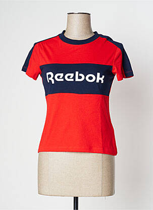 T-shirt sérigraphie manches courtes rouge REEBOK femme
