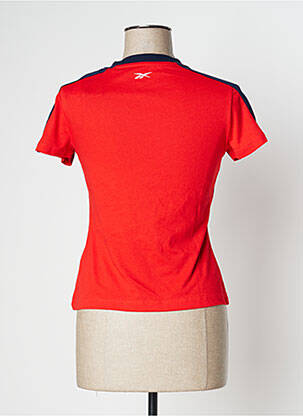 T-shirt sérigraphie manches courtes rouge REEBOK femme