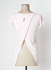 T-shirt rose HAPPY pour femme seconde vue