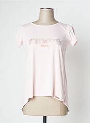T-shirt rose HAPPY pour femme seconde vue