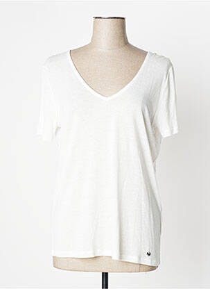 Top coupe fluide manches courtes blanc KAPORAL femme