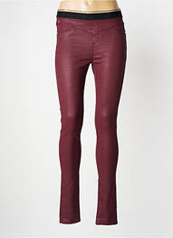 Jegging tissage enduit taille normale rouge KAPORAL femme