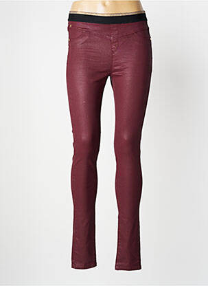 Jegging tissage enduit taille normale rouge KAPORAL femme