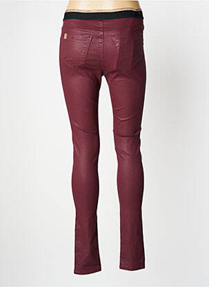 Jegging tissage enduit taille normale rouge KAPORAL femme