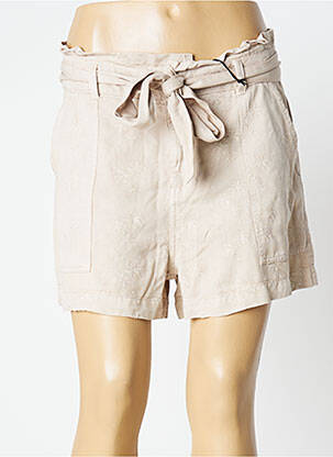 Short taille à pinces taille haute beige GUESS femme