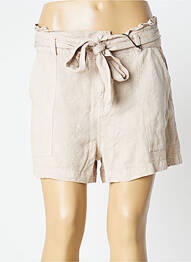 Short taille à pinces taille haute beige GUESS femme