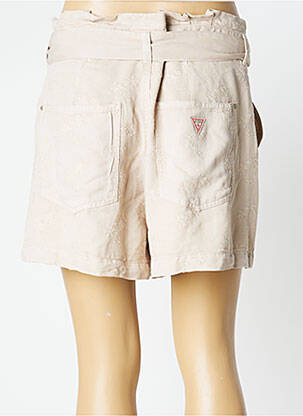 Short taille à pinces taille haute beige GUESS femme