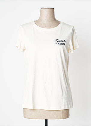 T-shirt beige GUESS pour femme