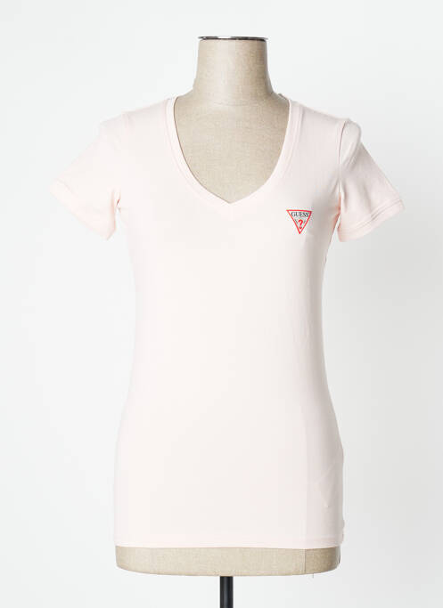 T-shirt rose GUESS pour femme