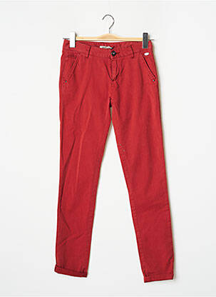Pantalon slim tissage popeline taille normale orange DDP femme
