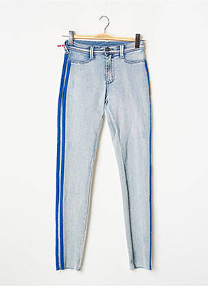 Jeans coupe slim effet usé délavé bleu TEDDY SMITH fille
