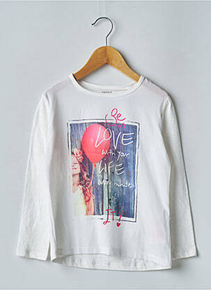 Top manches longues manches longues blanc NAME IT fille