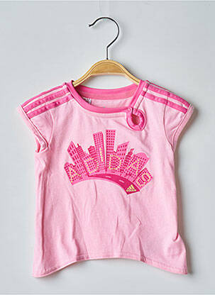 T-shirt rose ADIDAS pour fille