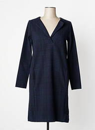 Robe mi-longue manches longues manches longues bleu LA FEE MARABOUTEE femme