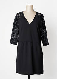 Robe courte manches 3/4 manches 3/4 noir FREEMAN T.PORTER femme