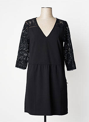 Robe courte manches 3/4 manches 3/4 noir FREEMAN T.PORTER femme