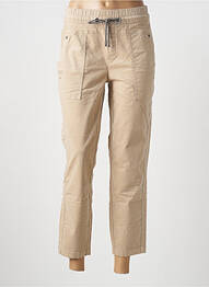 Pantalon 7/8 stretch taille normale beige STREET ONE femme
