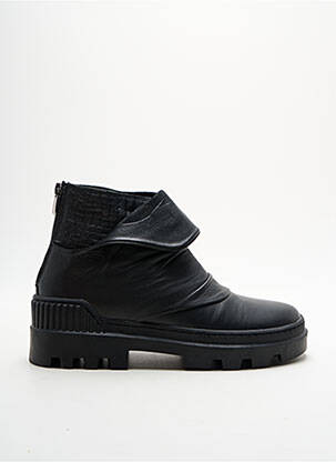 Bottines/boots tissage satiné talon de 4 à 6cm noir MAM'ZELLE femme