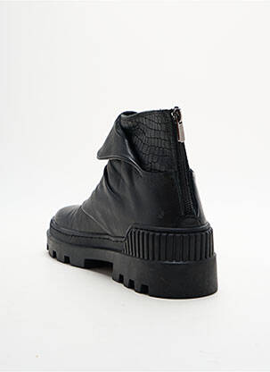 Bottines/boots tissage satiné talon de 4 à 6cm noir MAM'ZELLE femme