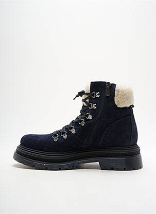Bottines/boots nubuck talon de 4 à 6cm bleu HOOPER SHOES femme