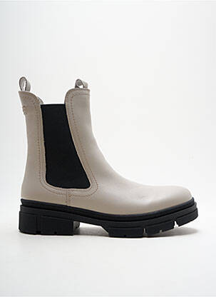 Bottines/boots fourrée talon de 4 à 6cm beige TAMARIS femme