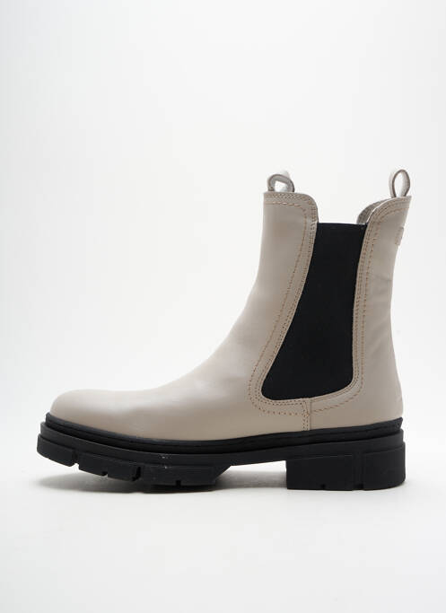 Bottines/boots fourrée talon de 4 à 6cm beige TAMARIS femme