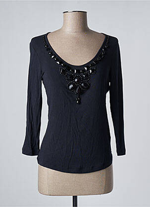 Top stretch manches 3/4 bleu CARACTERE femme