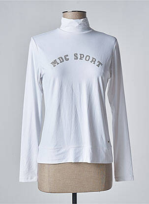 Sous-pull stretch manches longues blanc MDC femme