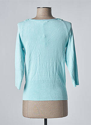 Pull col v manches 3/4 bleu VOTRE NOM femme